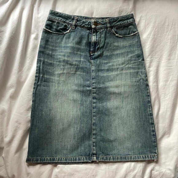 Miss Sixty Light Blue Denim Midi Skirt - Picture 4 of 8